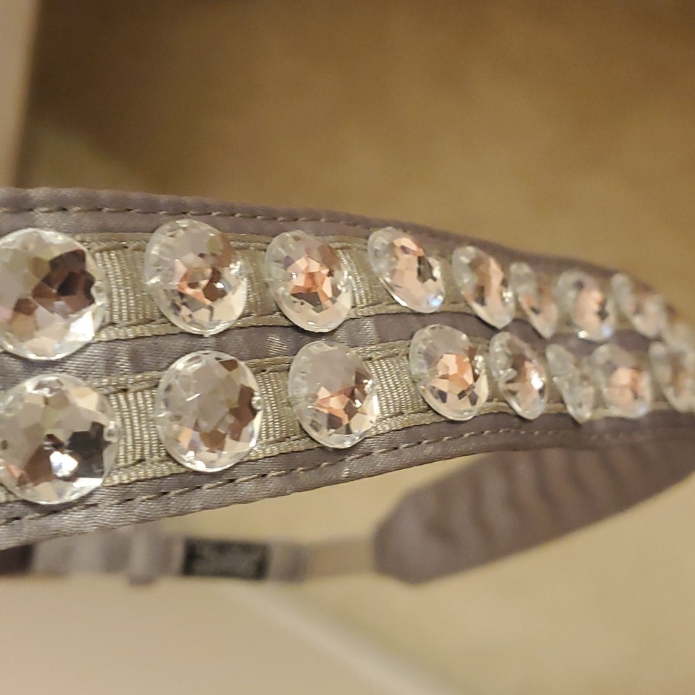 The Limited- waist belt xs/s, silver, rhinestones